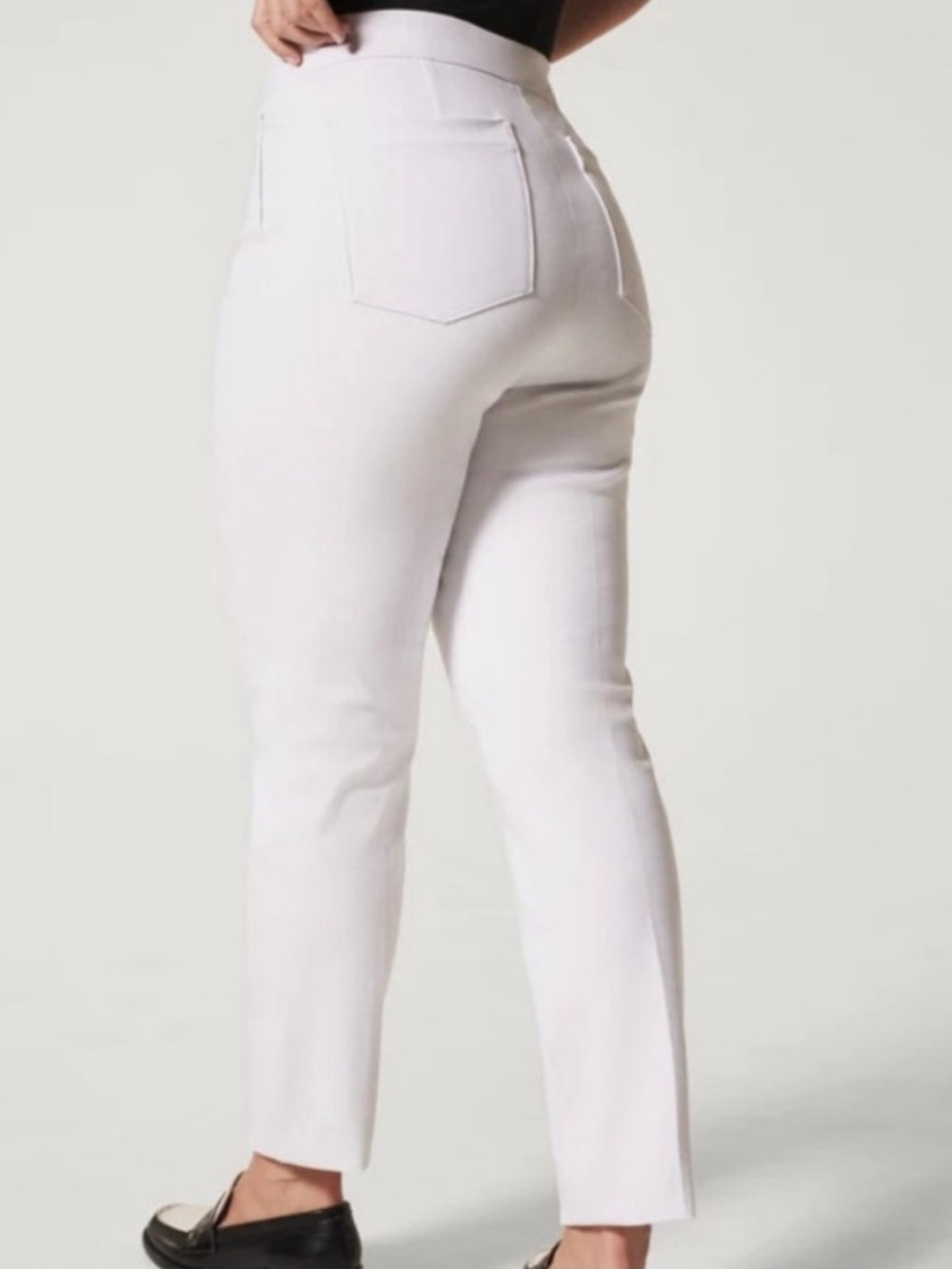 Spanx XSmall Regular Pants Silver Lining Slim Straight Leg in Classic White NWT